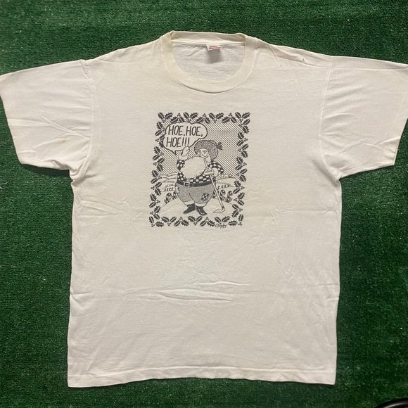 Fruit of the Loom Other - Vintage 90s Funny Santa Claus Shirt Farmer Single Stitch Tee